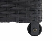 Poly-Rattan Kissenbox Premium schwarz 63x135x52cm ~ 320l