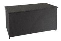 Poly-Rattan Kissenbox Premium schwarz 80x160x94cm ~ 950l