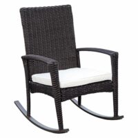 Poly-Rattan Schaukelstuhl Gartenstuhl Gartensessel