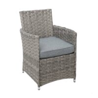 Poly-Rattan Sitzgruppe Gartengarnitur Lounge-Set 200x100cm grau Kissen hellgrau