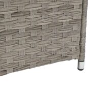 Poly-Rattan Sitzgruppe Gartengarnitur Lounge-Set 200x100cm grau Kissen hellgrau
