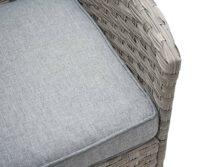 Poly-Rattan Sitzgruppe Gartengarnitur Lounge-Set 200x100cm grau Kissen hellgrau