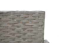Poly-Rattan Sitzgruppe Gartengarnitur Lounge-Set 200x100cm grau Kissen hellgrau