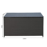 Polyrattan Kissenbox Auflagenbox 118x54x59cm