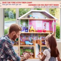 Puppenhaus aus Holz - XXXL 4 Spielebenen