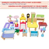 Puppenhaus aus Holz - XXXL 4 Spielebenen