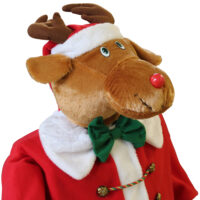 Weihnachtsmann Elch 120cm Singend und Tanzend