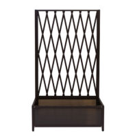 Rankgitter Rankhilfe Blumenkasten Blumentopf Alu+Stahl 152x90x35cm