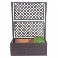 Rankgitter Rattan Pflanzkasten Rankhilfe 142x100x43cm