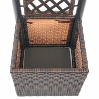 Rankgitter Rattan Pflanzkasten Rankhilfe 142x43x43cm