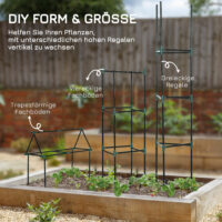 Rankhilfe 3er-Set Pflanzengitter modulares Design