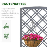 Rankhilfe Rosenbogen mit Pflanzkasten Trennwand