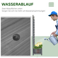 Rankhilfe Rosenbogen mit Pflanzkasten Trennwand