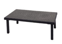 Rattan Couchtisch Gartentisch Balkontisch Loungetisch 80x50cm schwarz