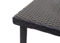 Rattan Couchtisch Gartentisch Balkontisch Loungetisch 80x50cm schwarz
