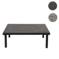 Rattan Couchtisch Gartentisch Balkontisch Loungetisch 80x50cm schwarz