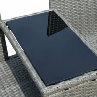 Rattan Gartenbank Sitzbank Gartensofa mit Tisch 2-Sitzer