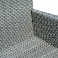 Rattan Gartenbank Sitzbank Gartensofa mit Tisch 2-Sitzer