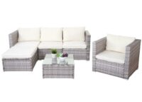 Rattan Gartenlounge Sitzgruppe Brescia ~ mit Kissen