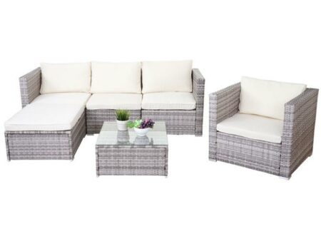 Rattan Gartenlounge Sitzgruppe Brescia ~ mit Kissen