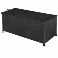 Rattan Kissenbox Auflagenbox mit Hubautomatik + Räder