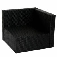 Rattan Lounge Flexi Garten Sitzgruppe ~ anthrazit Polster grau