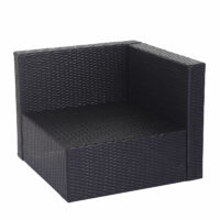 Rattan Lounge Flexi Garten Sitzgruppe ~ braun Polster creme