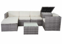 Rattan Lounge Sitzgruppe mit extra Kissenbox