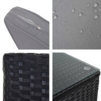 Rattan Lounge Sitzgruppe mit extra Kissenbox