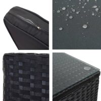 Rattan Lounge Sitzgruppe mit extra Kissenbox