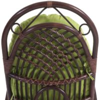 Rattan Schaukelstuhl Derby ~ Auflage grün