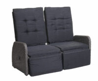 Rattan Sitzgruppe mit Hochlehner und Sofa - verstellbar