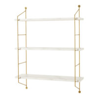 Wandregal Ösel Marmoroptik weiss