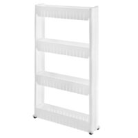 Rollregal 102x12x54.5cm Rollwagen Weiss