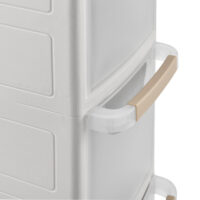 Rollregal 85x18x46.5cm Rollwagen Weiss