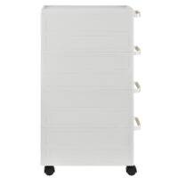 Rollregal 85x18x46.5cm Rollwagen Weiss