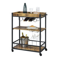 Servierwagen Thalwil 89.5x67x40cm Rollwagen mit Flaschenhalter