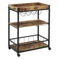 Servierwagen Thalwil 89.5x67x40cm Rollwagen mit Flaschenhalter