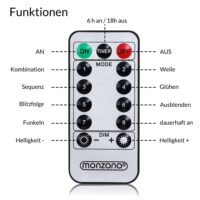 Regen Lichterkette mit 600 LEDs 20 Meter & Fernbedienung