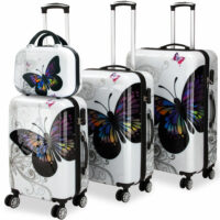 Reisekoffer Butterfly Hartschalenkofferset 4tlg.