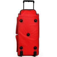Reisetasche mit Trolleyfunktion 85L rot - Hängeschloss