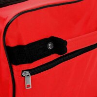 Reisetasche mit Trolleyfunktion 85L rot - Hängeschloss