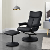 Relaxsessel Lohja 108x79x77 cm verstellbar mit Fusshocker