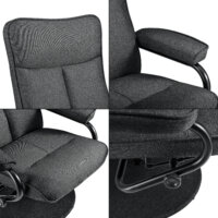 Relaxsessel Lohja 108x79x77 cm verstellbar mit Fusshocker Stoff