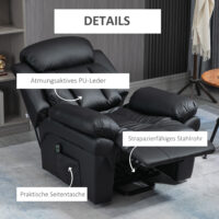Relaxsessel mit Aufstehhilfe inkl. Fussstütze und Fernbedienung