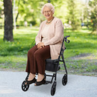 Rollator Gehilfe mit Sitz 2in1 faltbar