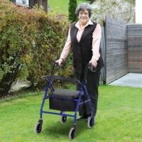 Rollator Gehilfe mit Sitz 2in1 ~ faltbar und höhenverstellbar