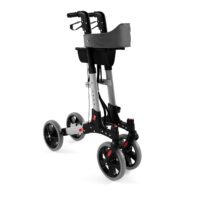 Rollator höhenverstellbar mit Sitz und Rückenlehne grau