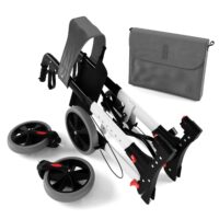 Rollator höhenverstellbar mit Sitz und Rückenlehne grau