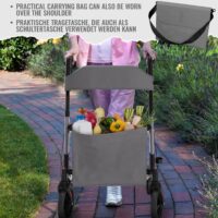 Rollator höhenverstellbar mit Sitz und Rückenlehne grau